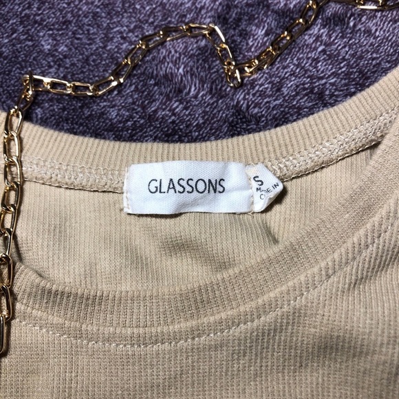 Glassons nude ribbed tank, S - Picture 2 of 5
